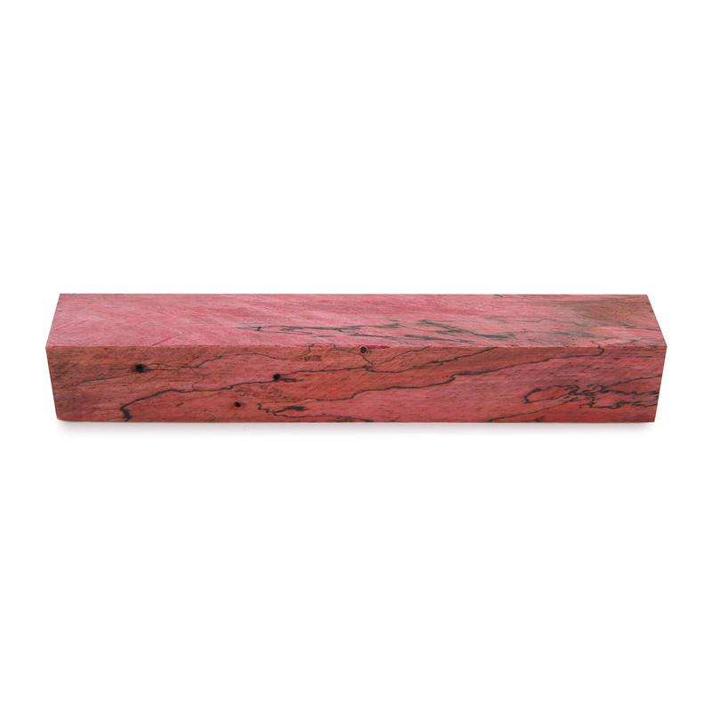 Stabilized & Dyed Spalted Tamarind Pen Blank - 3/4" x 3/4" x 5" - Color:Red